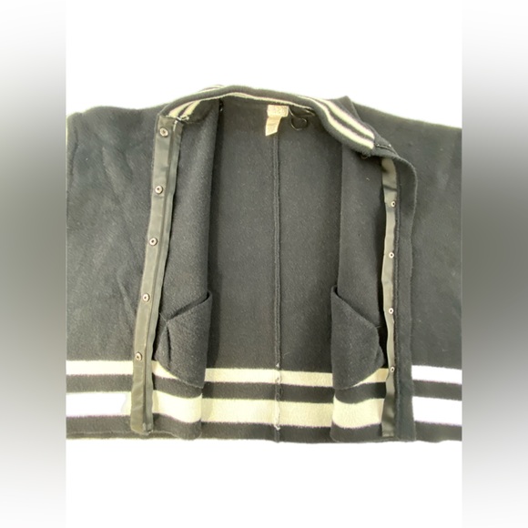 Free People Pep Rally Stripe Poncho Sweater Jacket - Picture 8 of 12